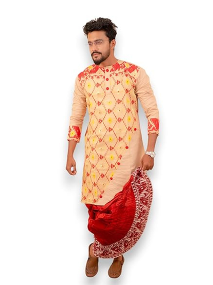 men jamdani Punjabi without Dhoti